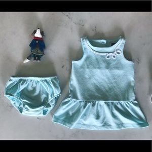 Janie and Jack Ice Blue Dress 6-12 months